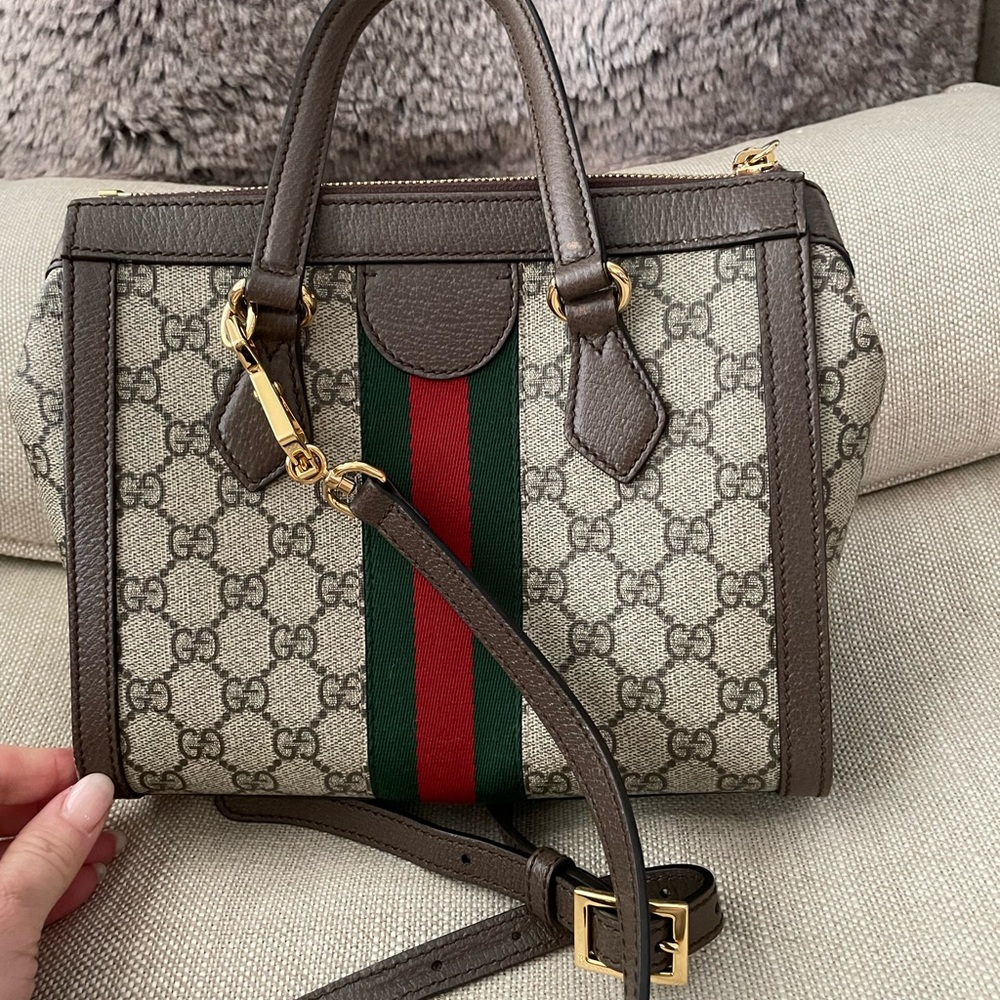 Gucci Ophidia Satchel with Signature Web Stripe - Picture 5 of 12